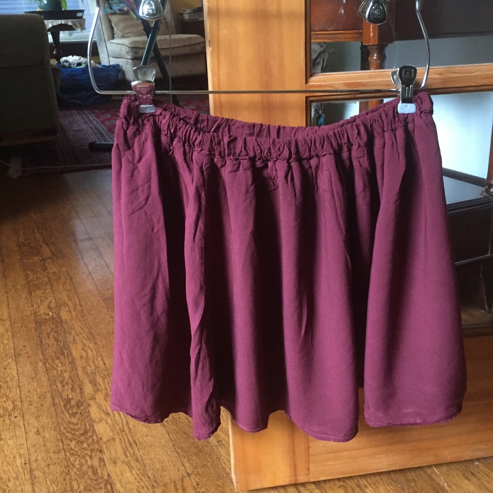 Maroon Brandy Melville Skirt